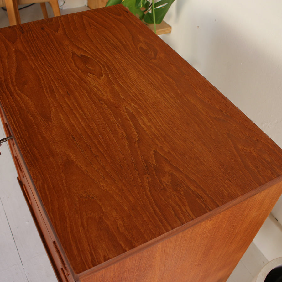 Mid-size Danish teak chest of drawers