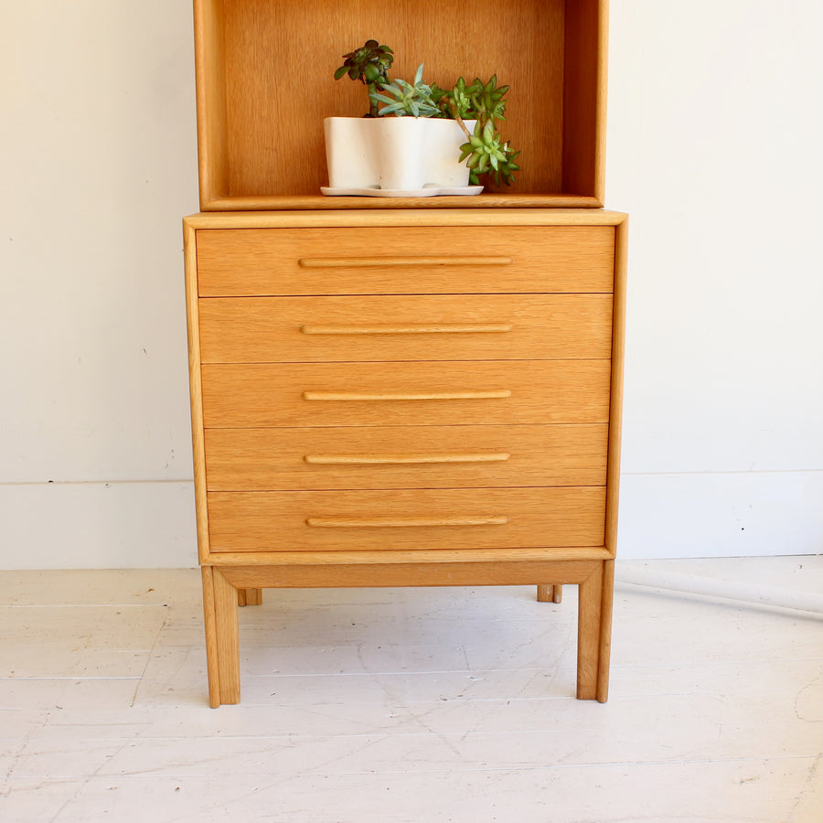 Swedish oak wall unit by Alf Svensson