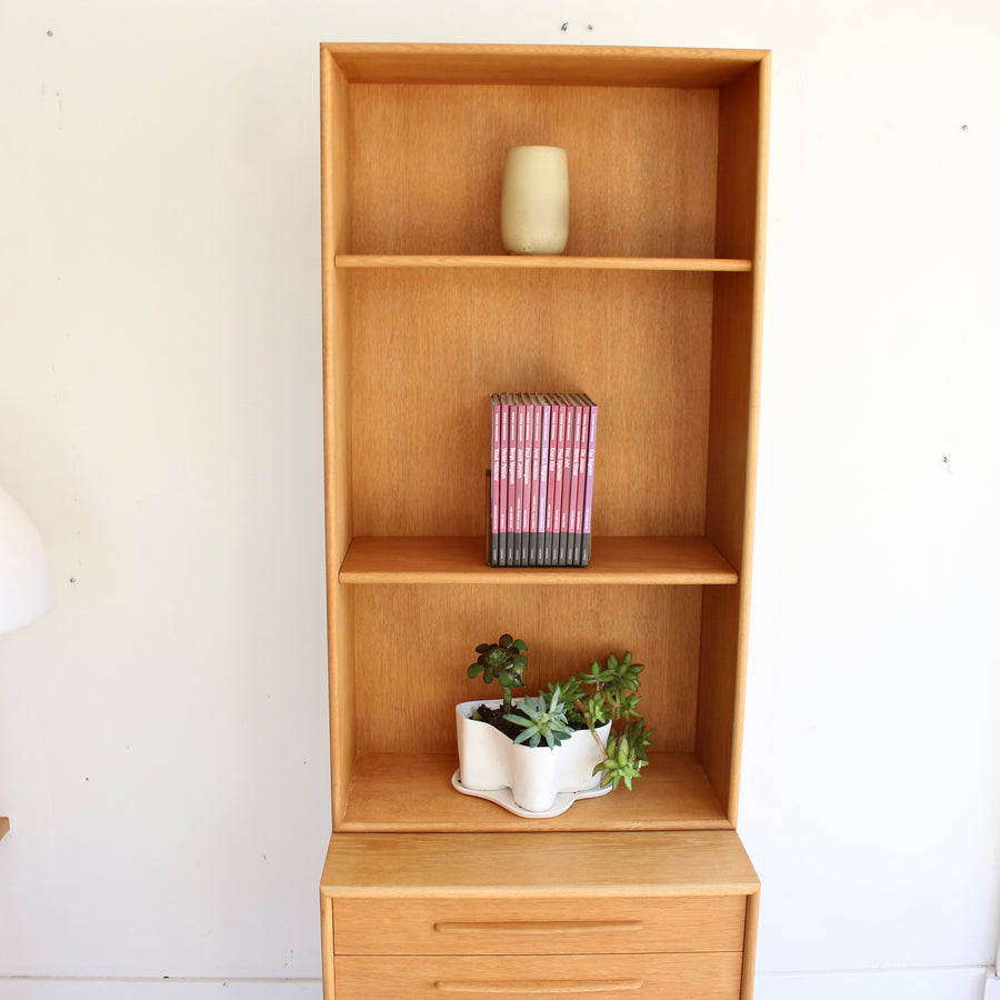 Swedish oak wall unit by Alf Svensson