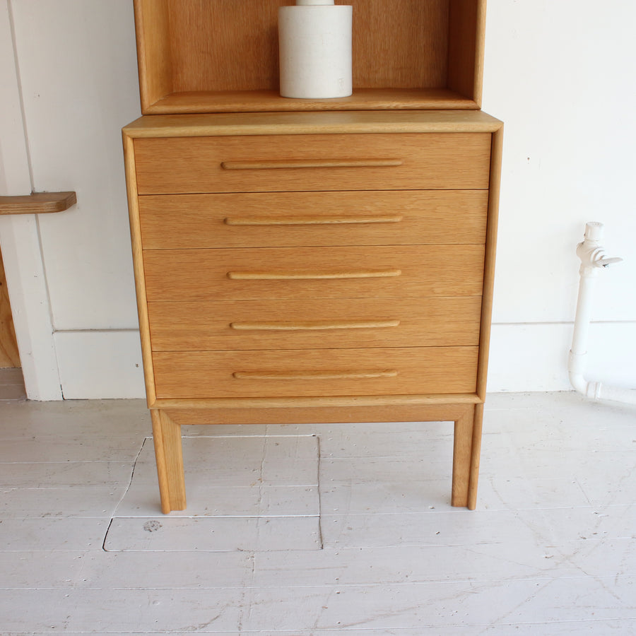Swedish oak wall unit by Alf Svensson