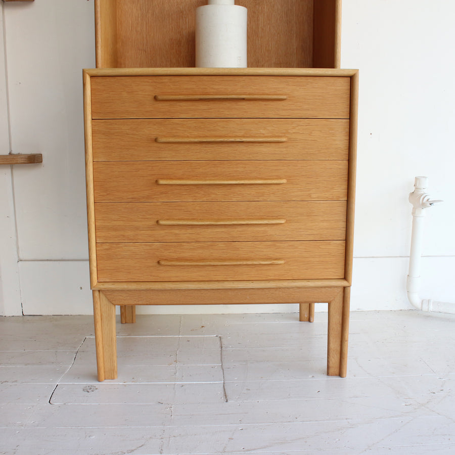 Swedish oak wall unit by Alf Svensson