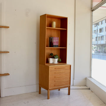 Swedish oak wall unit by Alf Svensson