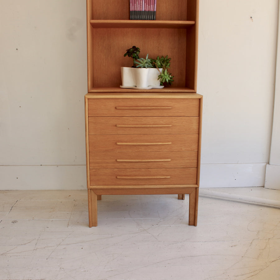 Swedish oak wall unit by Alf Svensson
