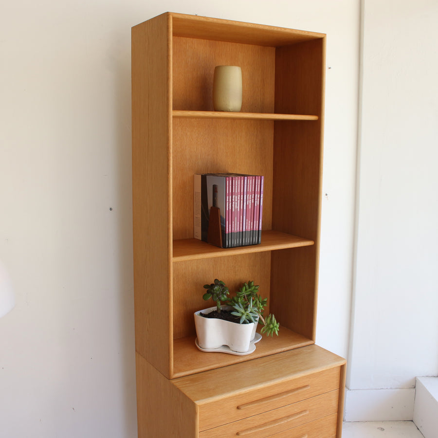 Swedish oak wall unit by Alf Svensson