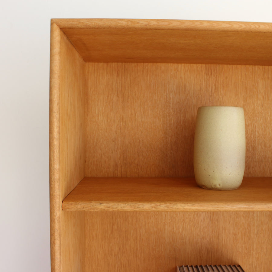 Swedish oak wall unit by Alf Svensson