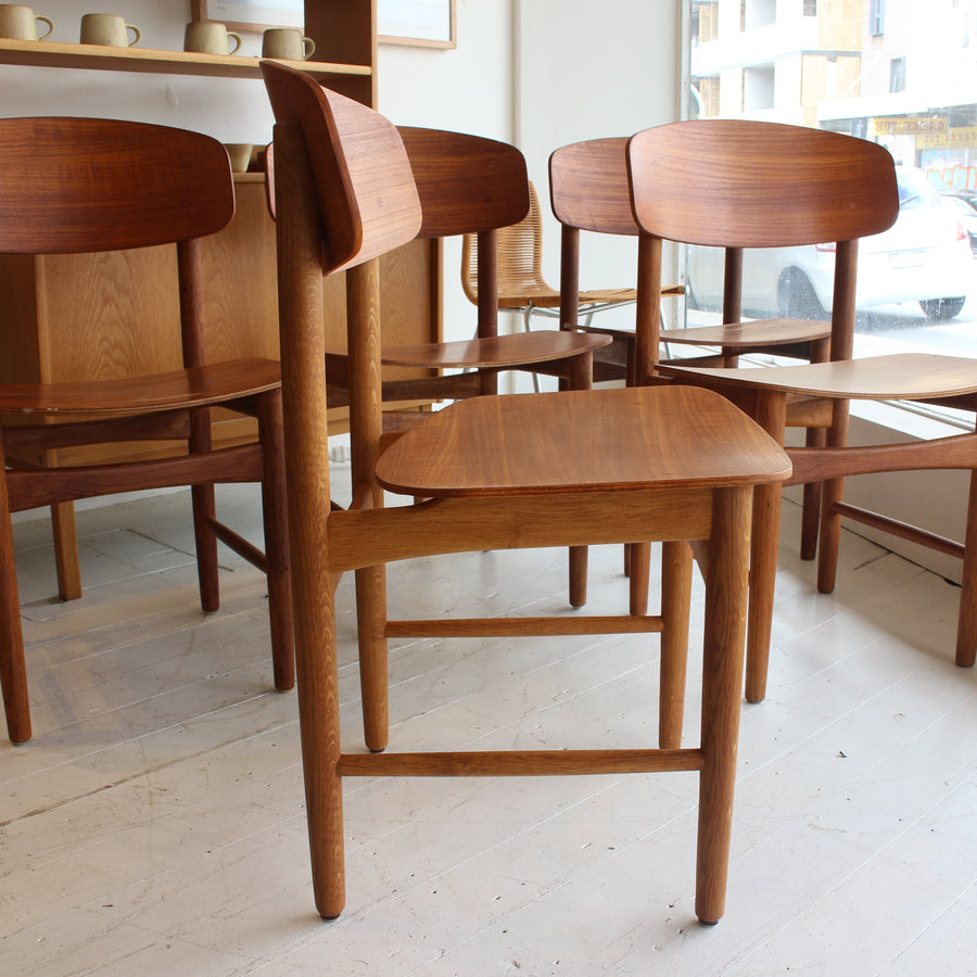 Børge Mogensen Danish teak and oak chairs model 122.