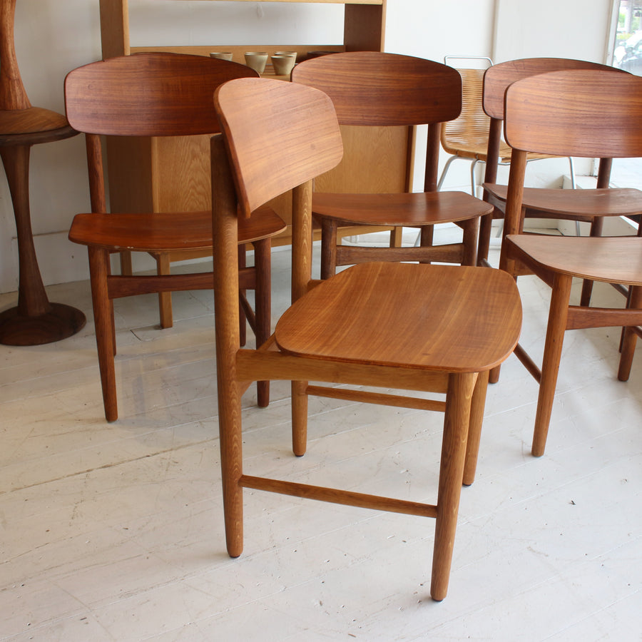 Børge Mogensen Danish teak and oak chairs model 122.