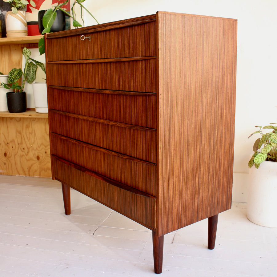 Brazilian rosewood chest of drawers