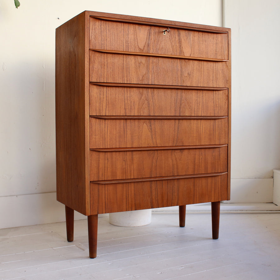 Danish teak chest of drawers