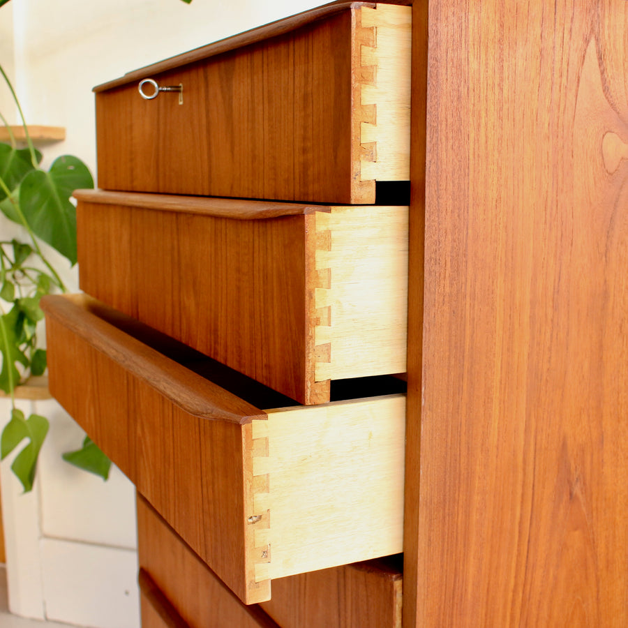 Danish teak chest of drawers