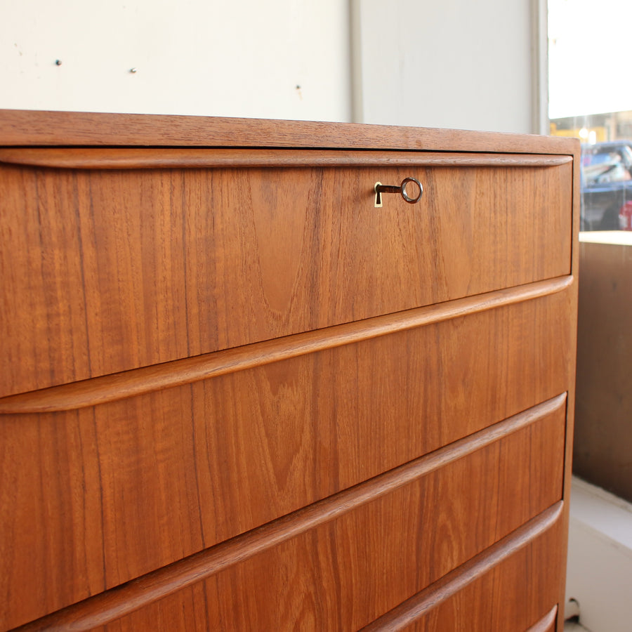 Danish teak chest of drawers