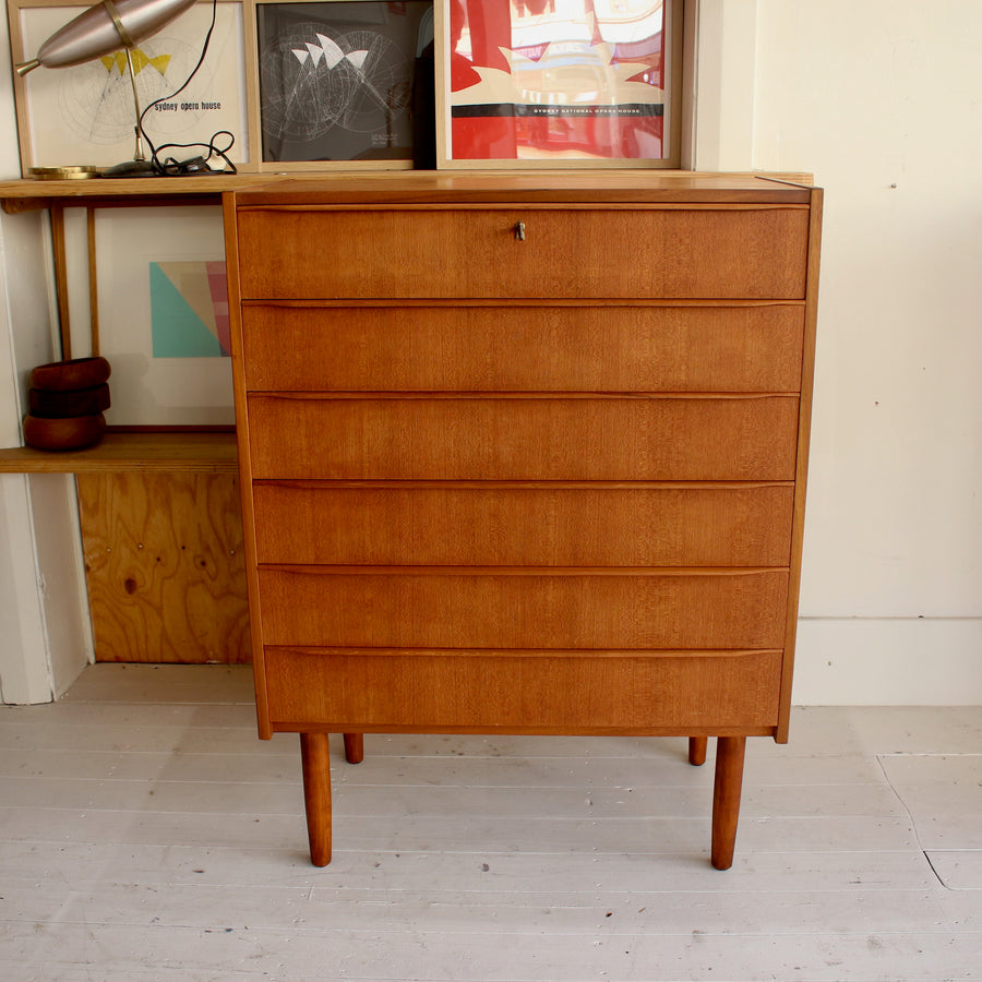 Danish teak chest of drawers ref 10046