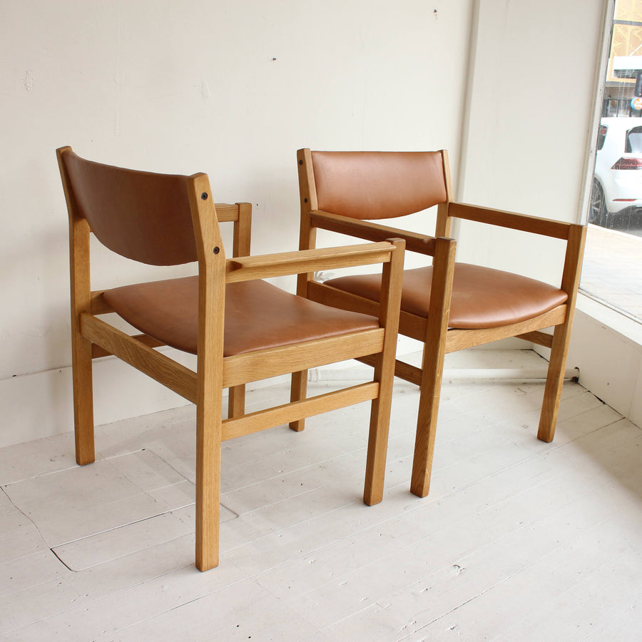 European oak chairs by FDB, Denmark
