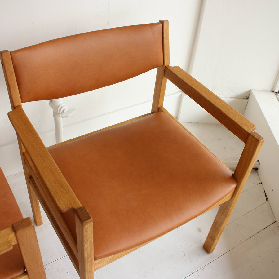 European oak chairs by FDB, Denmark