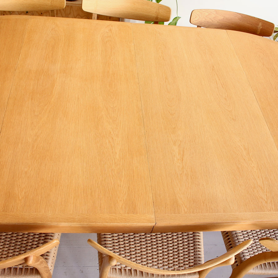 Danish oak extension dining table