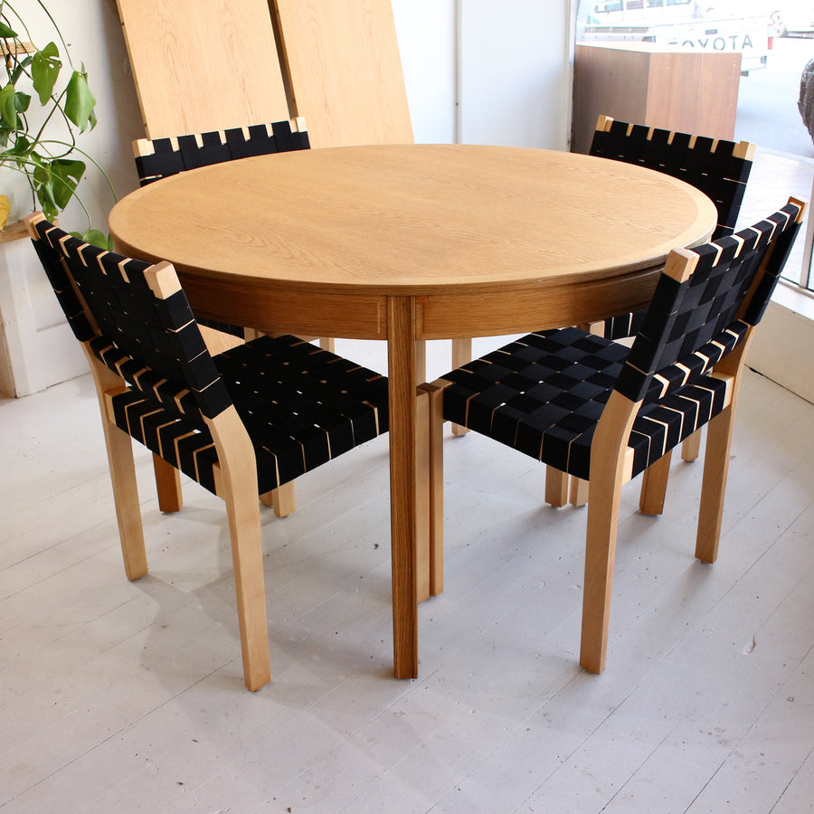 Danish oak extension dining table