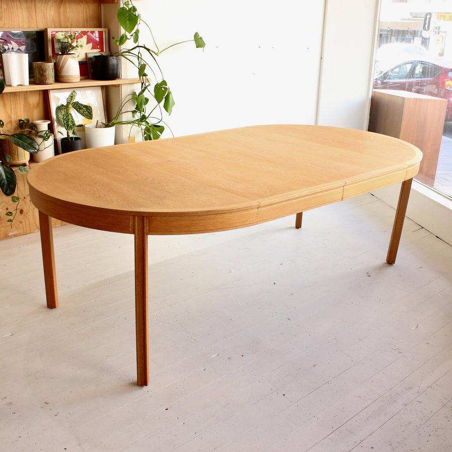 Danish oak extension dining table