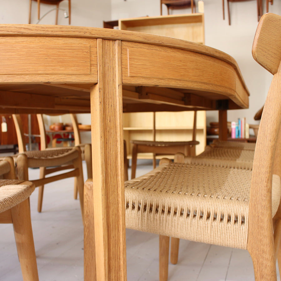 Danish oak extension dining table