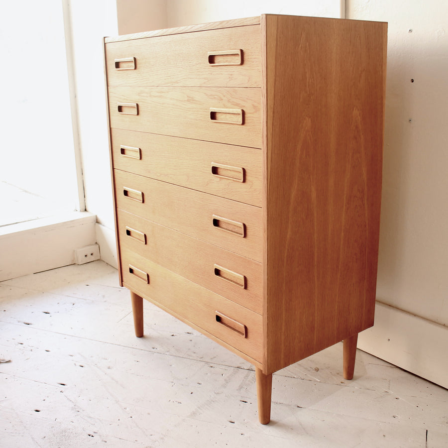 Danish oak tallboy by Westergaards