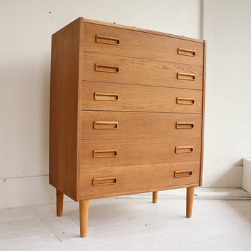Danish oak tallboy by Westergaards