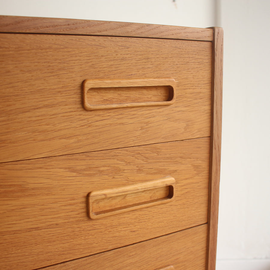 Danish oak tallboy by Westergaards