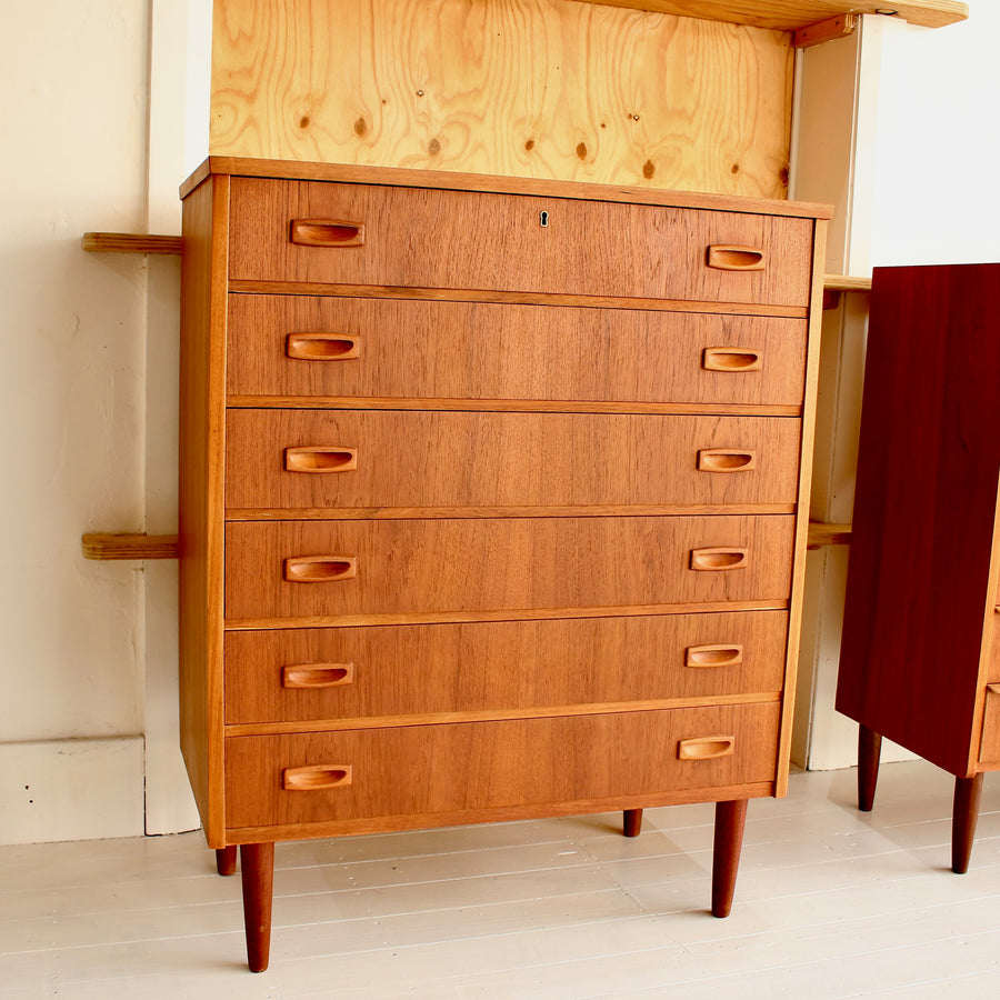 Danish teak chest of drawers