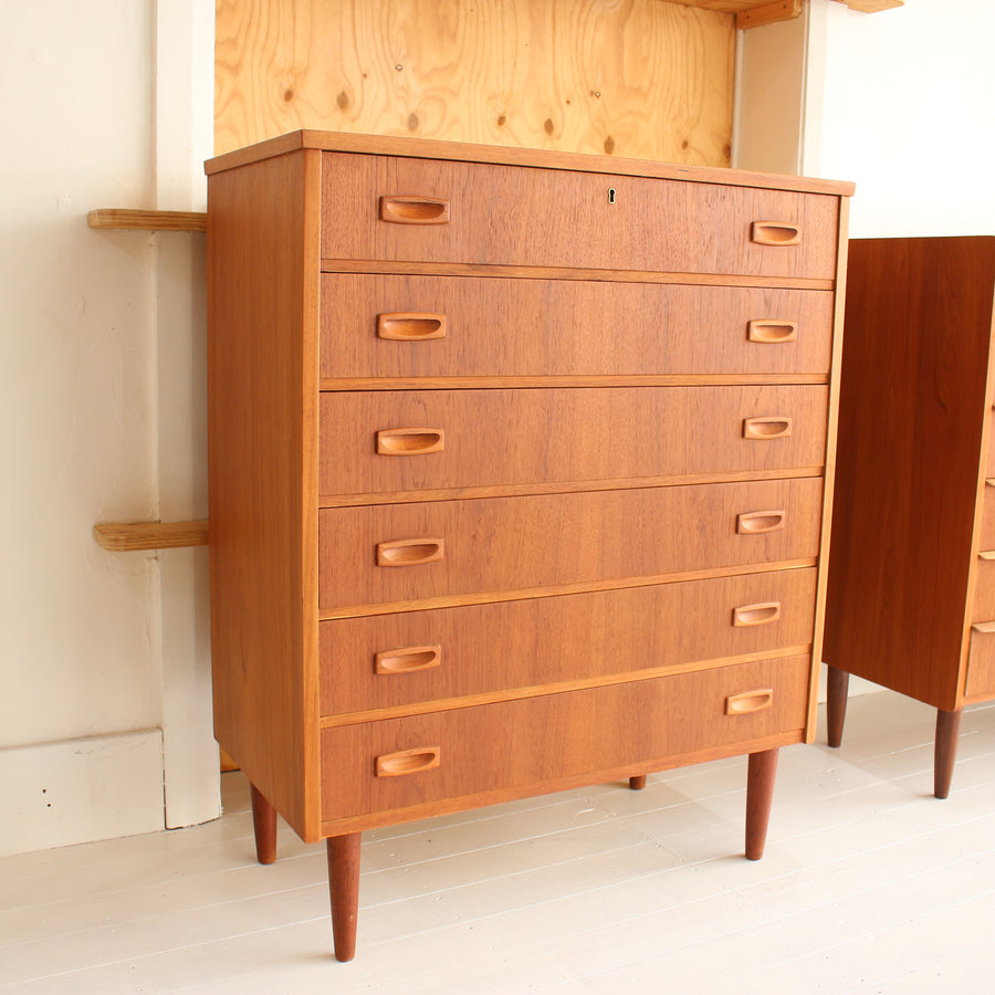 Danish teak chest of drawers