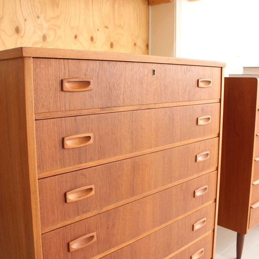 Danish teak chest of drawers