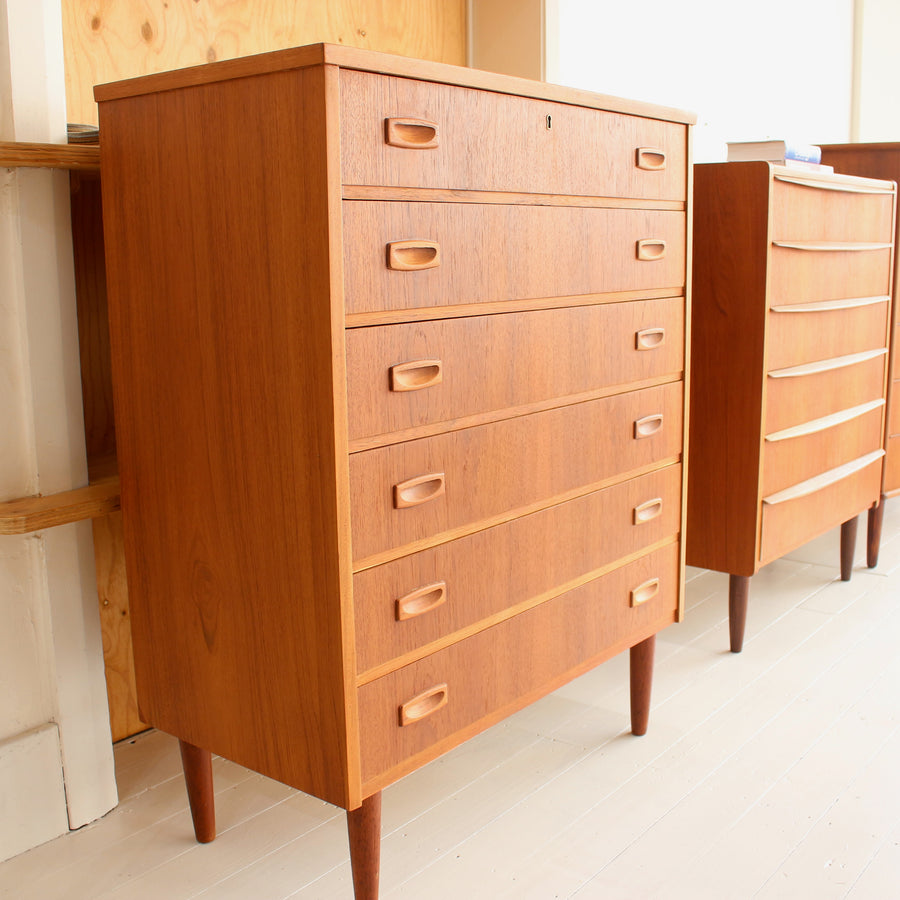 Danish teak chest of drawers