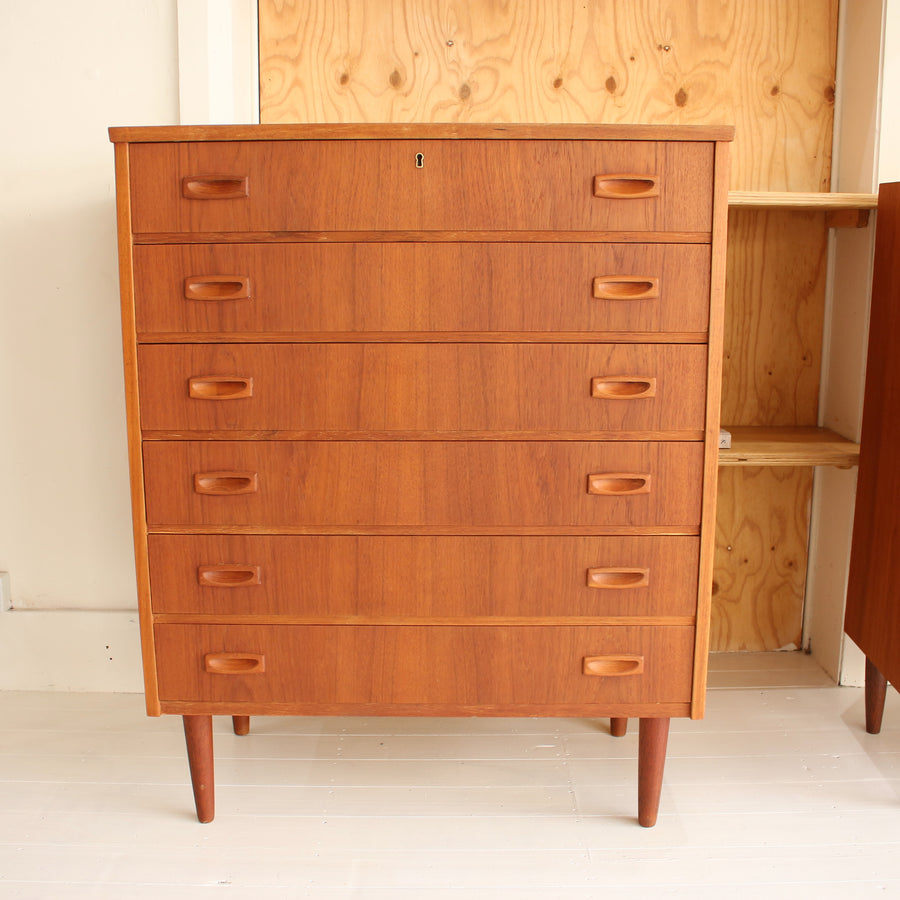 Danish teak chest of drawers