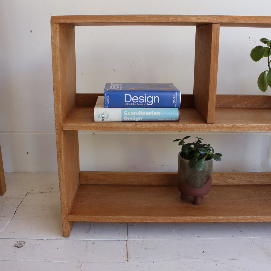 Mid-century Queensland maple bookcase