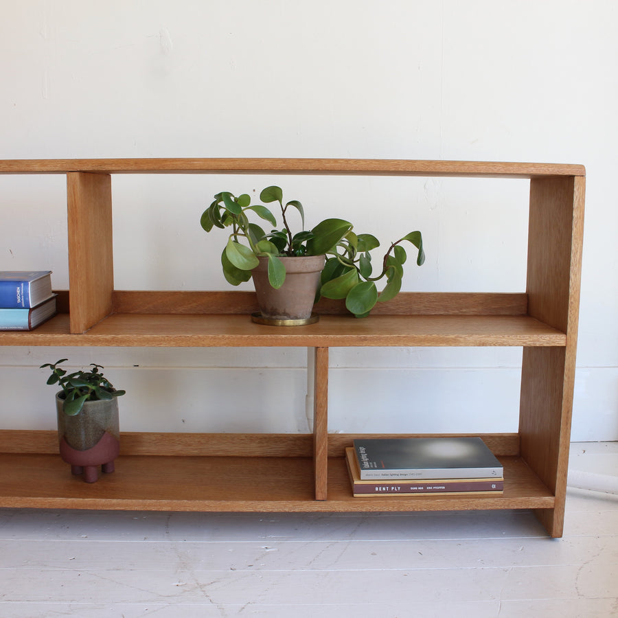 Mid-century Queensland maple bookcase