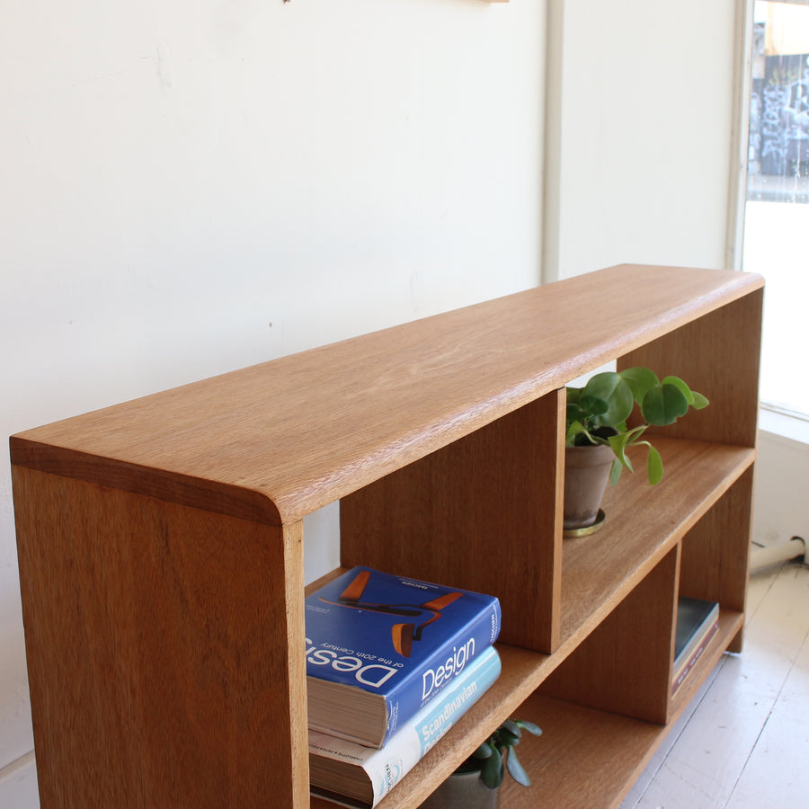 Mid-century Queensland maple bookcase