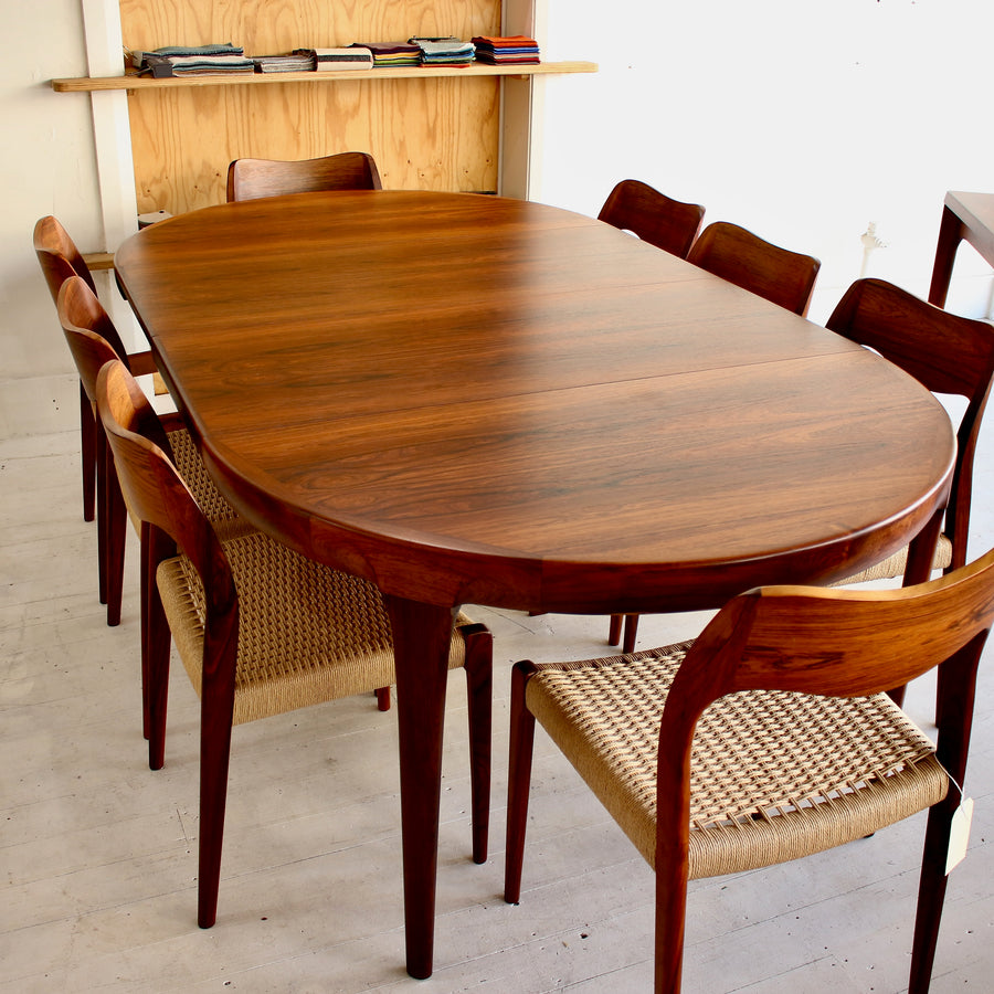 Ib Kofod Larsen Brazilian rosewood dining table