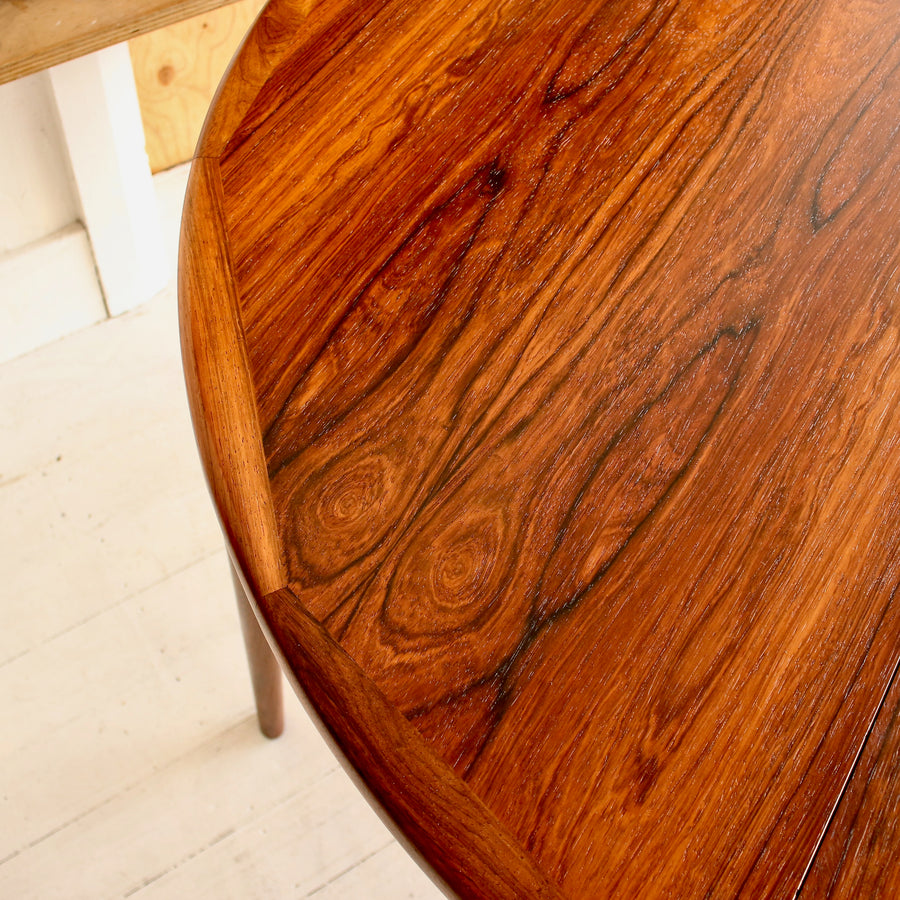 Ib Kofod Larsen Brazilian rosewood dining table