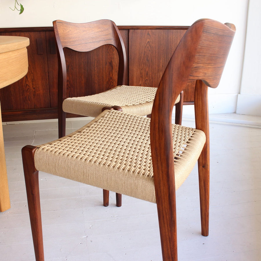 Niels Møller Model 71 rosewood dining chairs