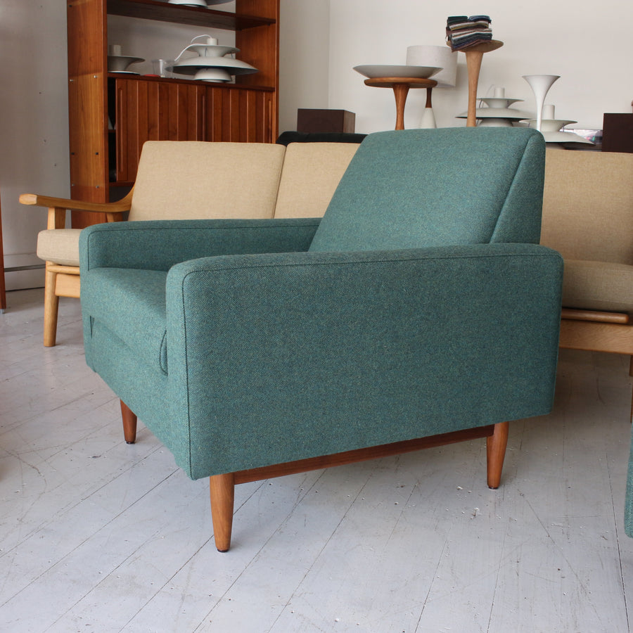 Parker mid century upholstered armchair. Model 133