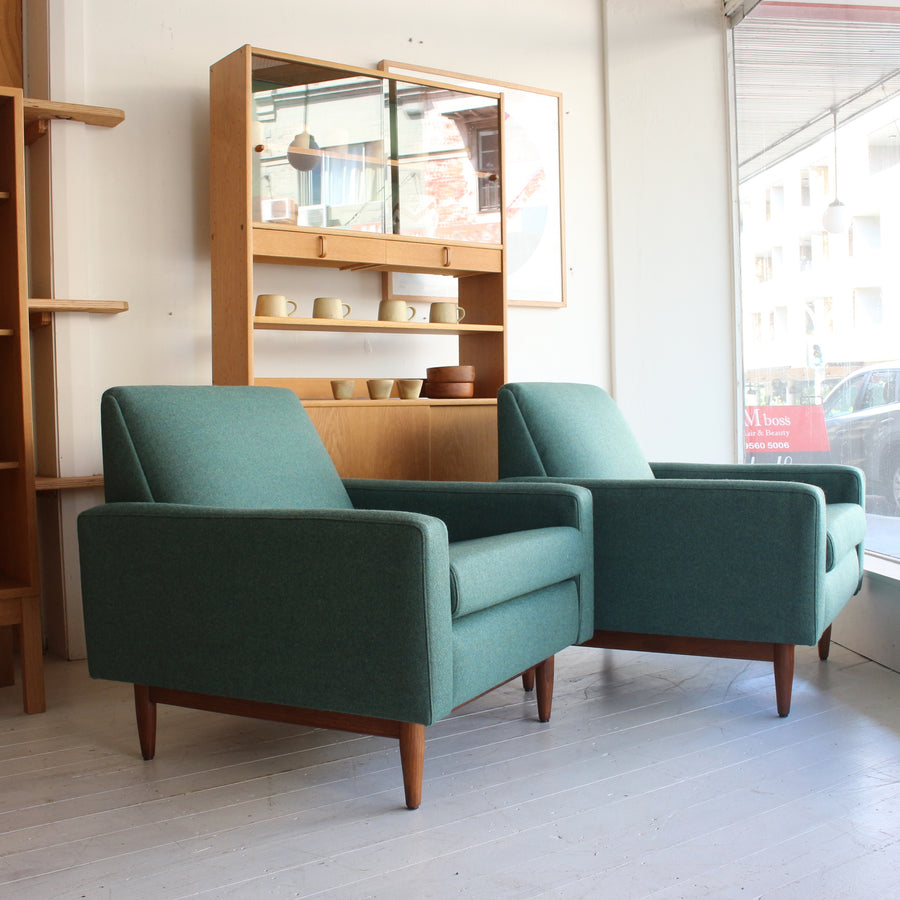 Parker mid century upholstered armchair. Model 133