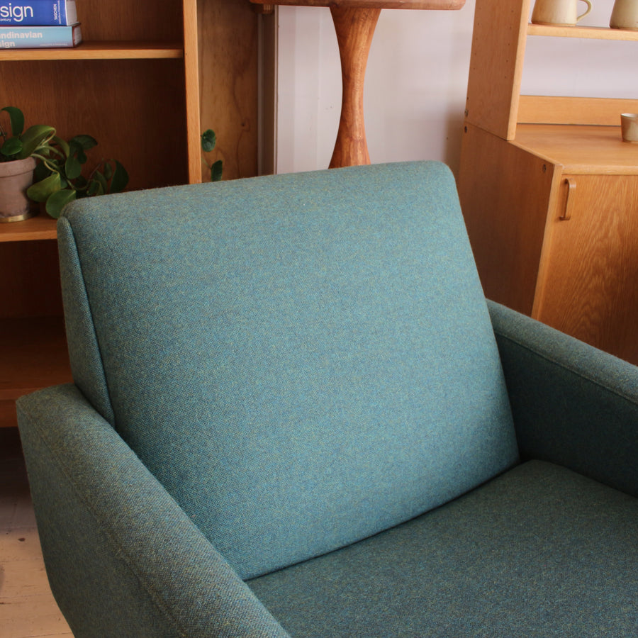 Parker mid century upholstered armchair. Model 133