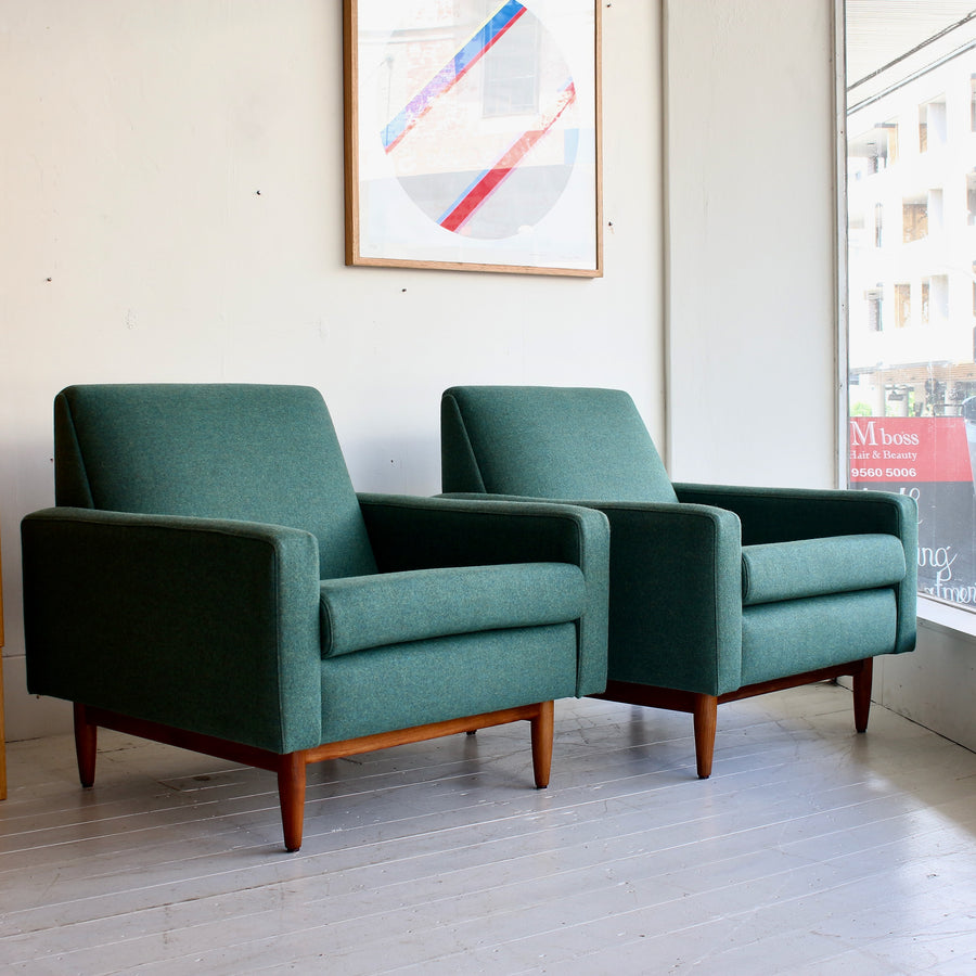 Parker mid century upholstered armchair. Model 133