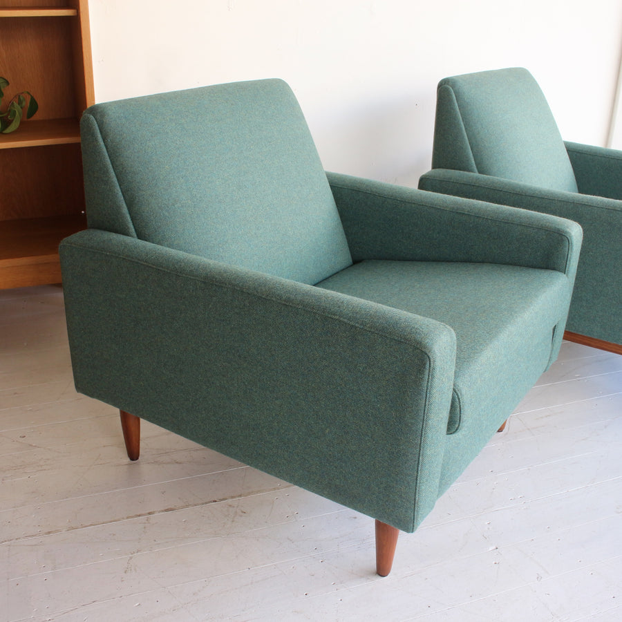 Parker mid century upholstered armchair. Model 133