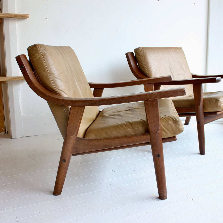 Hans J. Wegner GE530 Lowback Armchairs