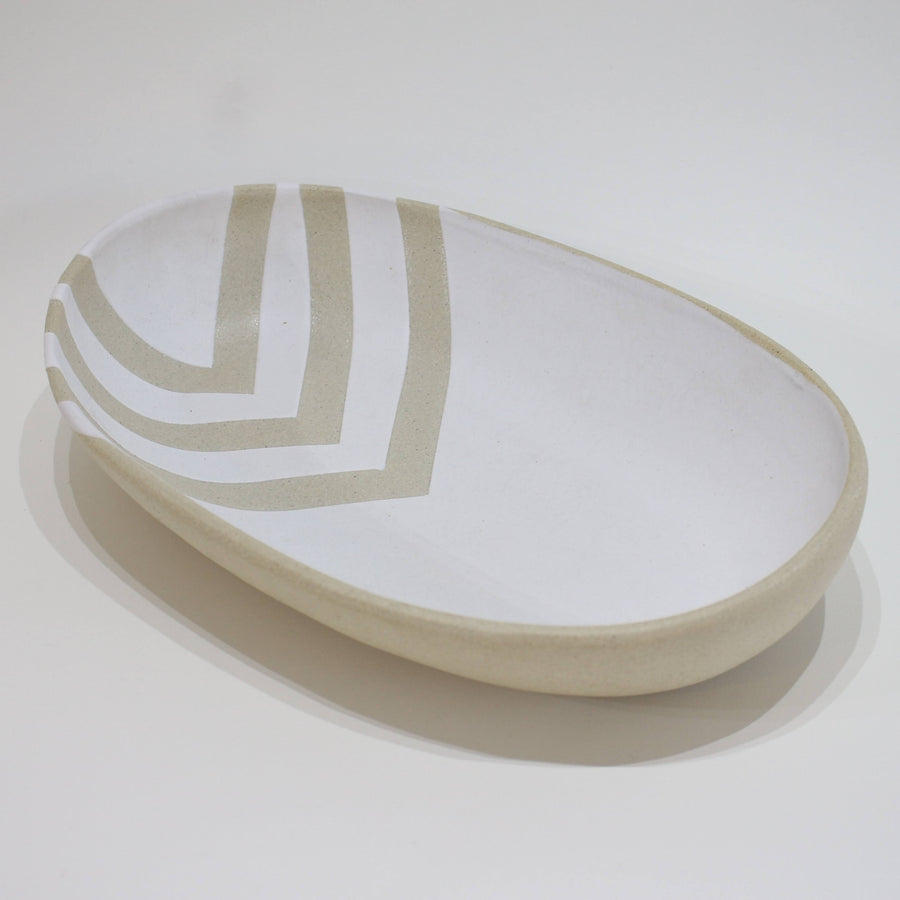 Nic Ceramics 'Chevron' Medium Oval Platter